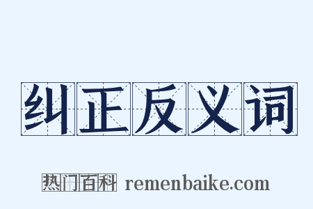 纠正反义词是什么意思的图片